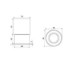 Стакан для зубных щеток Excellent Kobo DOEX.1714CR Хром