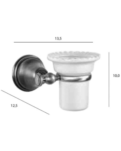 Стакан белый/золото Tiffany World Harmony TWHA109bi/oro