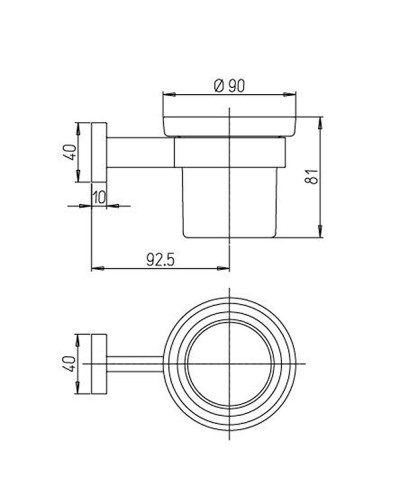 Стакан для зубных щеток Paini Dax-R 84CR041BI Хром