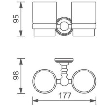 Стакан двойной Aquanet 00189283