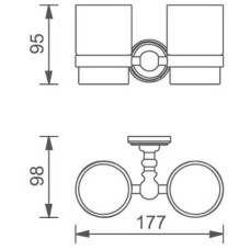 Стакан двойной Aquanet 00189283