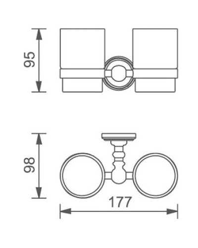 Стакан двойной Aquanet 00189283