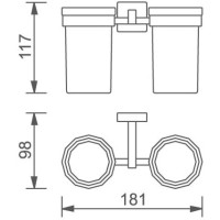 Стакан двойной Aquanet 00189298