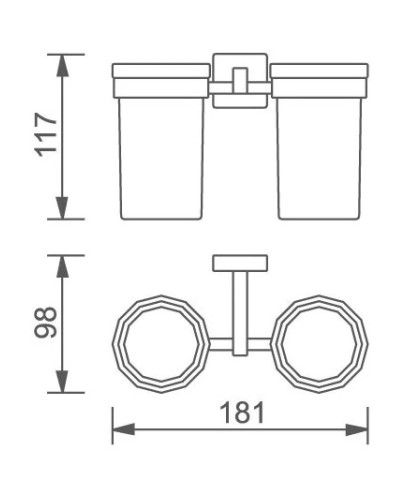 Стакан двойной Aquanet 00189298