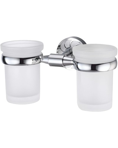 Стакан для зубных щеток WasserKRAFT Isen K-4028D двойной Хром