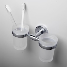 Стакан для зубных щеток WasserKRAFT Isen K-4028D двойной Хром