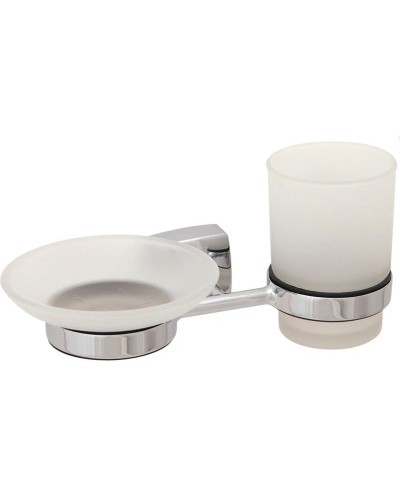 Держатель с мыльницей и стаканом Fixsen Kvadro FX-61306+08