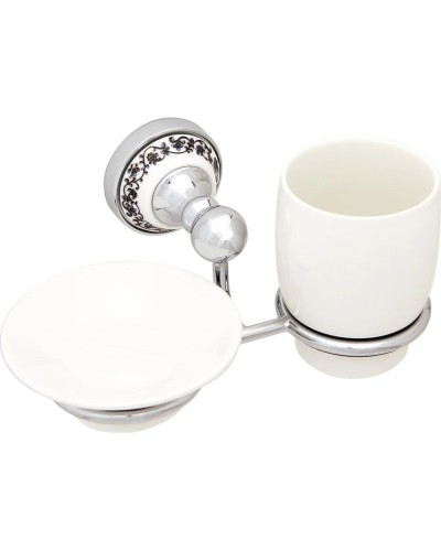 Держатель с мыльницей и стаканом Fixsen Bogema FX-78506+08