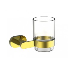 Стакан для зубных щеток с держателем WONZON & WOGHAND, Глянцевое золото (WW-8421-LG)