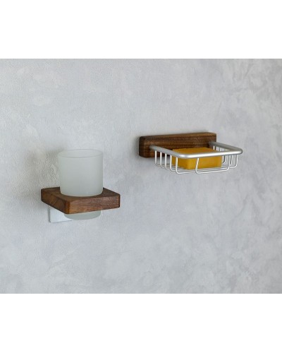 Стакан для зубных щеток Bronze de Luxe Forest 10704C Орех Хром матовый