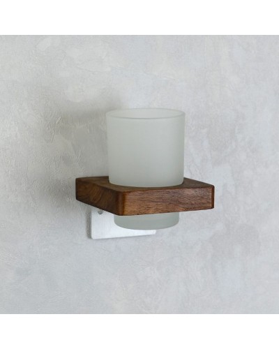 Стакан для зубных щеток Bronze de Luxe Forest 10704C Орех Хром матовый