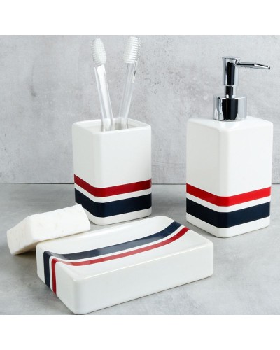 Стакан для зубных щеток Fixsen Tomy FX-231-3 Белый Синий Красный