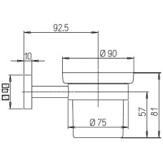 Стакан для зубных щеток Paini Pixel 81CR041BI Хром