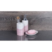 Стакан для зубных щеток Fixsen Agat FX-220-3 Розовый Белый