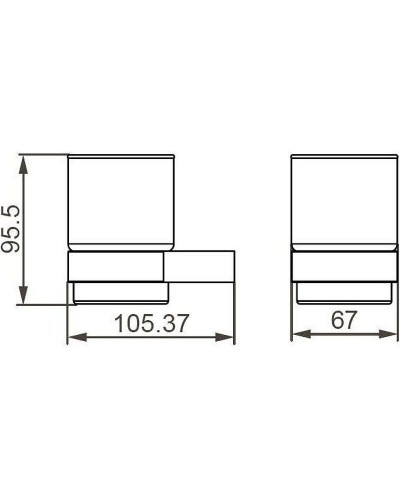 Стакан для зубных щеток Aquanet 5684MB 241902 Черный матовый