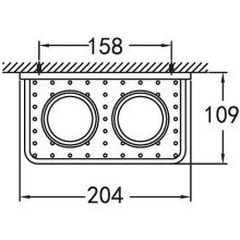 Стакан для зубных щеток Cezares Maxima CZR-F-8920A двойной Хром