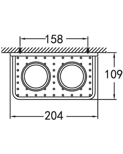Стакан для зубных щеток Cezares Maxima CZR-F-8920A двойной Хром