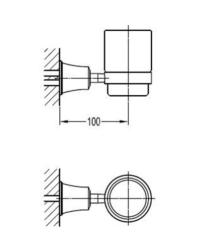 Стакан для зубных щеток Cezares Liberty CZR-F-8986 Хром