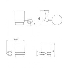 Стакан для зубных щеток Lemark Standard LM2136C Хром