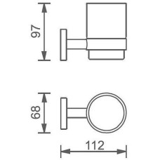 Стакан для зубных щеток Aquanet 4584 264906 Хром