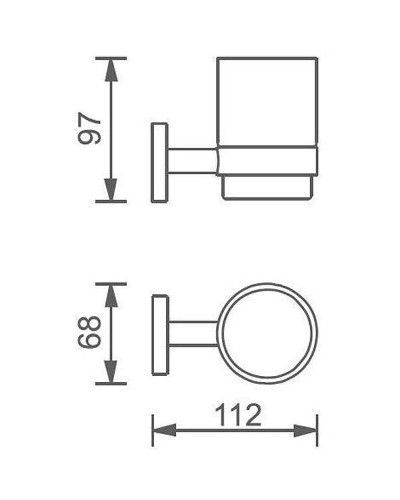 Стакан для зубных щеток Aquanet 4584 264906 Хром