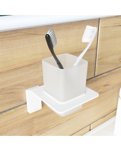 Стакан для зубных щеток Iddis Slide SLIWTG1i45 Белый матовый