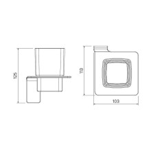 Стакан для зубных щеток Iddis Slide SLIWTG1i45 Белый матовый