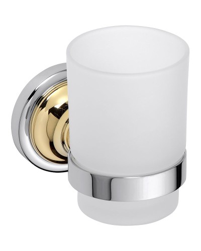 Стакан для зубных щеток Bemeta Retro Gold and Сhrom 144210018 Золото Хром