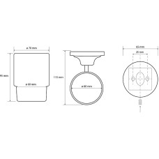 Стакан для зубных щеток Bemeta Retro Gold and Сhrom 144210018 Золото Хром