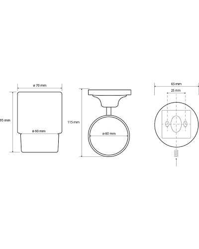 Стакан для зубных щеток Bemeta Retro Gold and Сhrom 144210018 Золото Хром