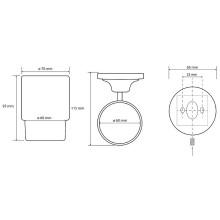 Стакан для зубных щеток Bemeta Retro chrom 144310012 Хром