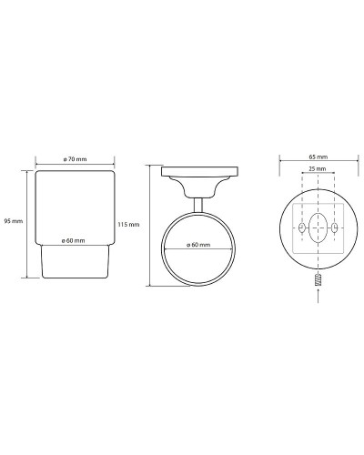 Стакан для зубных щеток Bemeta Retro chrom 144310012 Хром