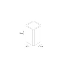 Стакан для зубных щеток Fixsen Text FX-230-3 Белый