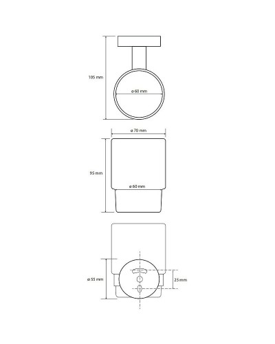 Стакан для зубных щеток Bemeta Coral 158110012 Медное золото глянец