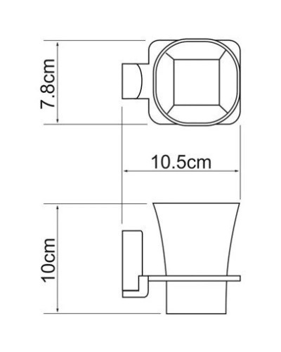 Стакан WasserKRAFT Leine K-5028WHITE