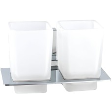 Стакан для зубных щеток Haiba HB8808 двойной Хром