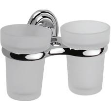 Стакан для зубных щеток Haiba HB1508 двойной Хром