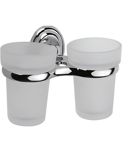 Стакан для зубных щеток Haiba HB1508 двойной Хром