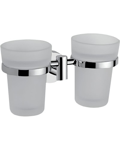 Стакан для зубных щеток Haiba HB1708 двойной Хром