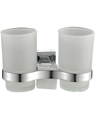 Стакан для зубных щеток Haiba HB8608 двойной Хром