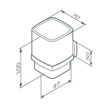 Стакан для зубных щеток AM.PM Gem A9034322 Черный Белый
