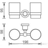 Стакан двойной Aquanet 3884D