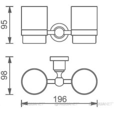 Стакан двойной Aquanet 3884D