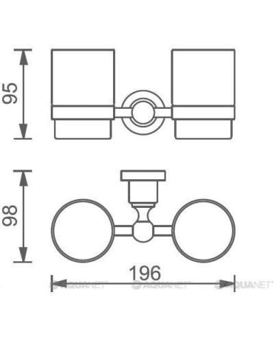 Стакан двойной Aquanet 3884D