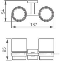 Стакан двойной Aquanet 6184D