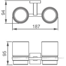 Стакан двойной Aquanet 6184D