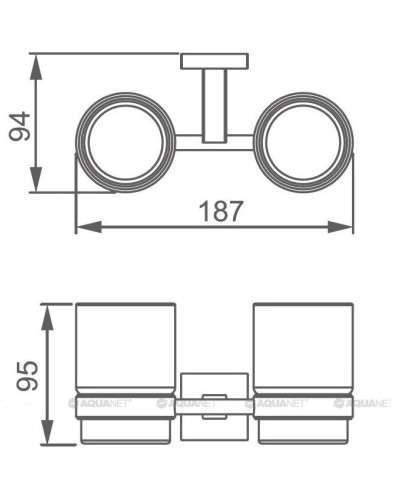Стакан двойной Aquanet 6184D