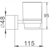 Стакан для зубных щеток Haiba HB1706 Хром