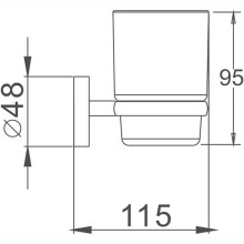 Стакан для зубных щеток Haiba HB1706 Хром