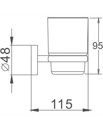 Стакан для зубных щеток Haiba HB1706 Хром